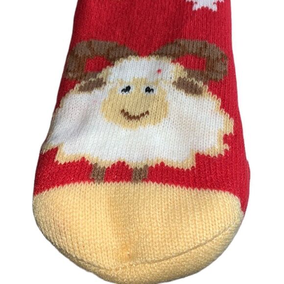 NWT SHERPA Christmas Theme Socks - Sheep Pattern Slipper Socks Non-Slip - Picture 3 of 7